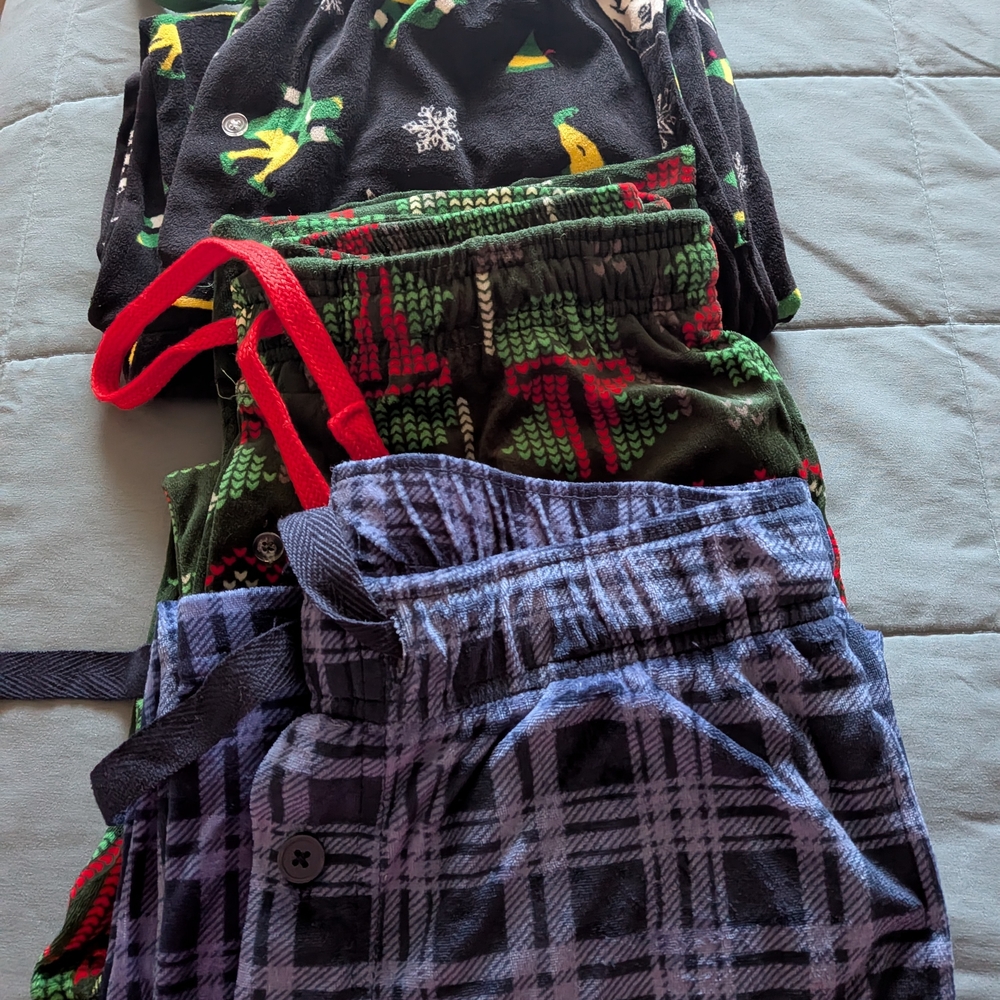 Set of Colorful Patterned Pajama Pants